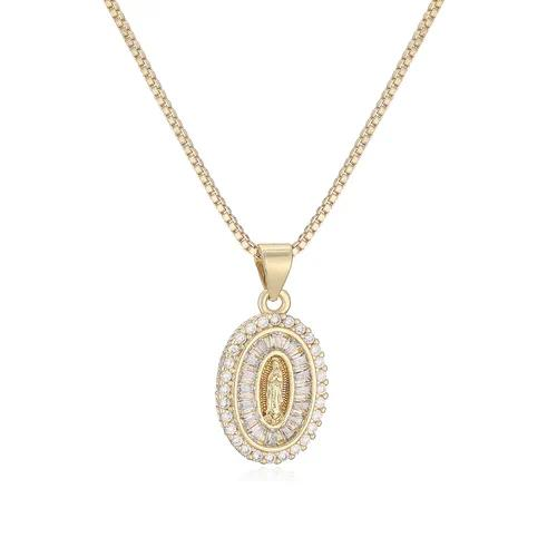 Collar Virgen María con circones