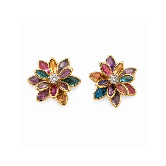 Arete flor multicolor