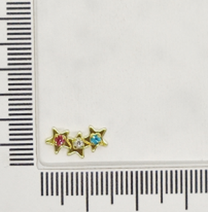 Aros mini con piedras de colores
