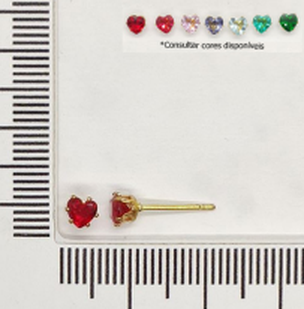 Aros mini corazón multicolor