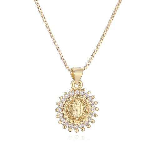 Collar Virgen María con circones