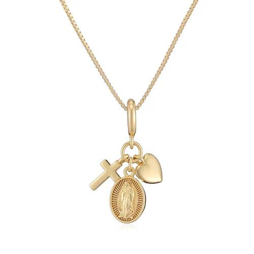 Collar Virgen María con circón