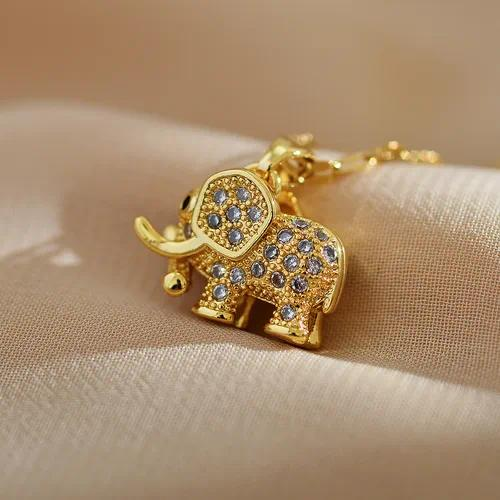 Collar elefante con circón
