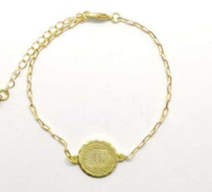 Pulsera fina con dije redondo