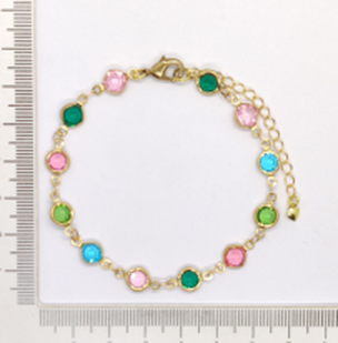 Pulsera con piedras de colores